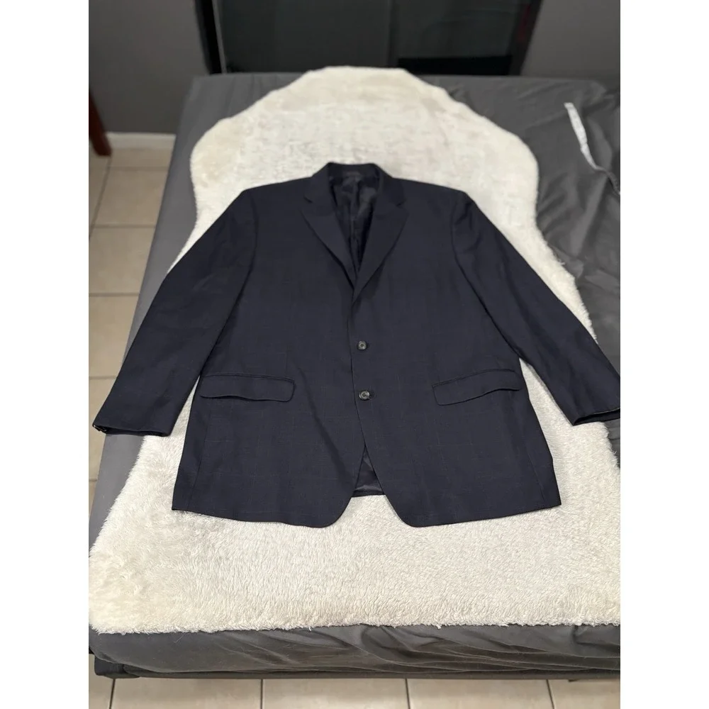 Lauren Ralph Lauren Men's Blue‎ Wool Plaid Sport Blazer Jacket Size 48R